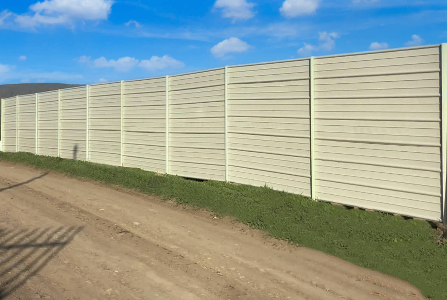 FenSteel Steel Fence in Beige Color