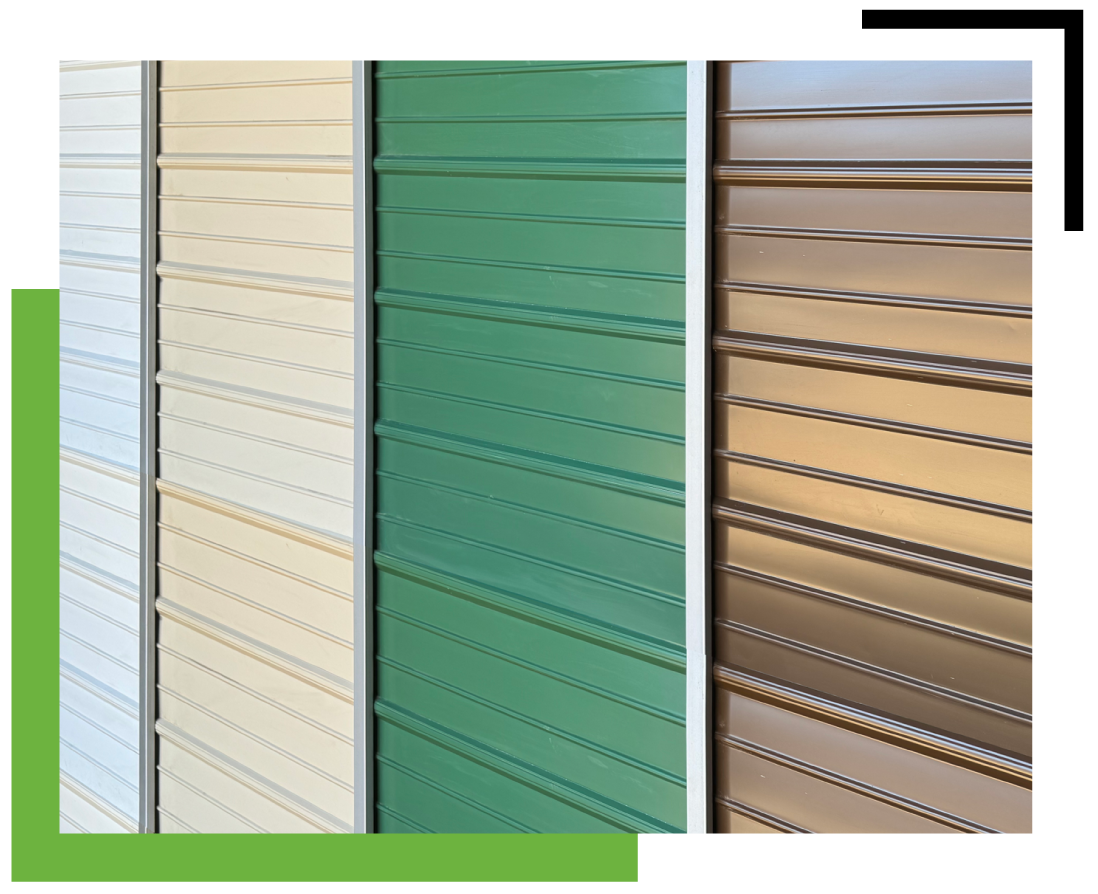 FenSteel Metal Fence Basic Colors: White, Beige, Green, Brown